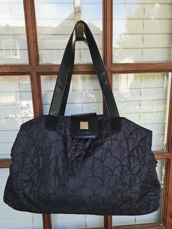 Diane Von Furstenberg Handbags - DVF Black Quilted Travel Overnight Carry On Bag